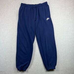 Nike Club Sportswear Fleece Jogger Sweatpants Men M Navy Blue Sporty Lounge